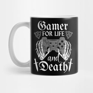 Gamer for Life and Death Skeleton Cool Vintage Video Games Mug